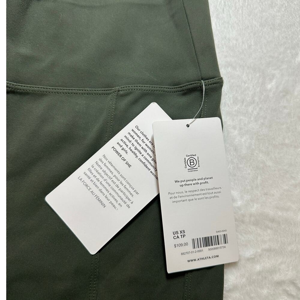 NWT Athleta Delancey Straight Leg Pants Green Size XS - Picture 4 of 8